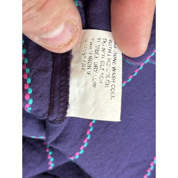 Cruel Girl Western Shirt‎ Large Embroidered Pockets Metal Snaps Long Sleeve - Picture 7 of 10